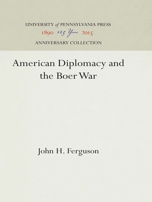 cover image of American Diplomacy and the Boer War